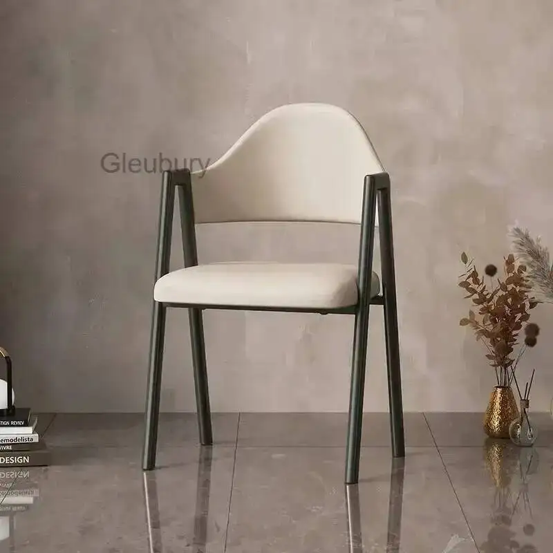 Sillas estéticas, sillas nórdicas para comedor, minimalistas, cómodas, de lujo, blancas, sillas sencillas de primera calidad, muebles de oficina