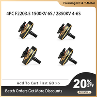 4PCS T-Motor F2203.5 2203.5 1500KV 6S / 2850KV 4-6S Long Range Brushless Motor 5mm Shaft for 3-5 Inch RC Drone FPV Racing