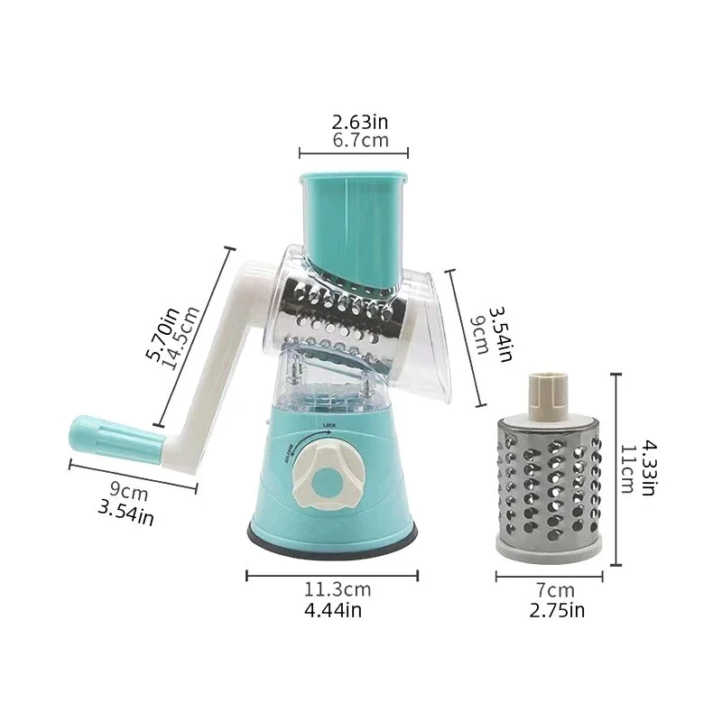 Manual Rotary Cheese Grater for Vegetable Cutterr Hand Crank Potato Slicer Home Kitchen Shredder Grater Kitchen Accessories