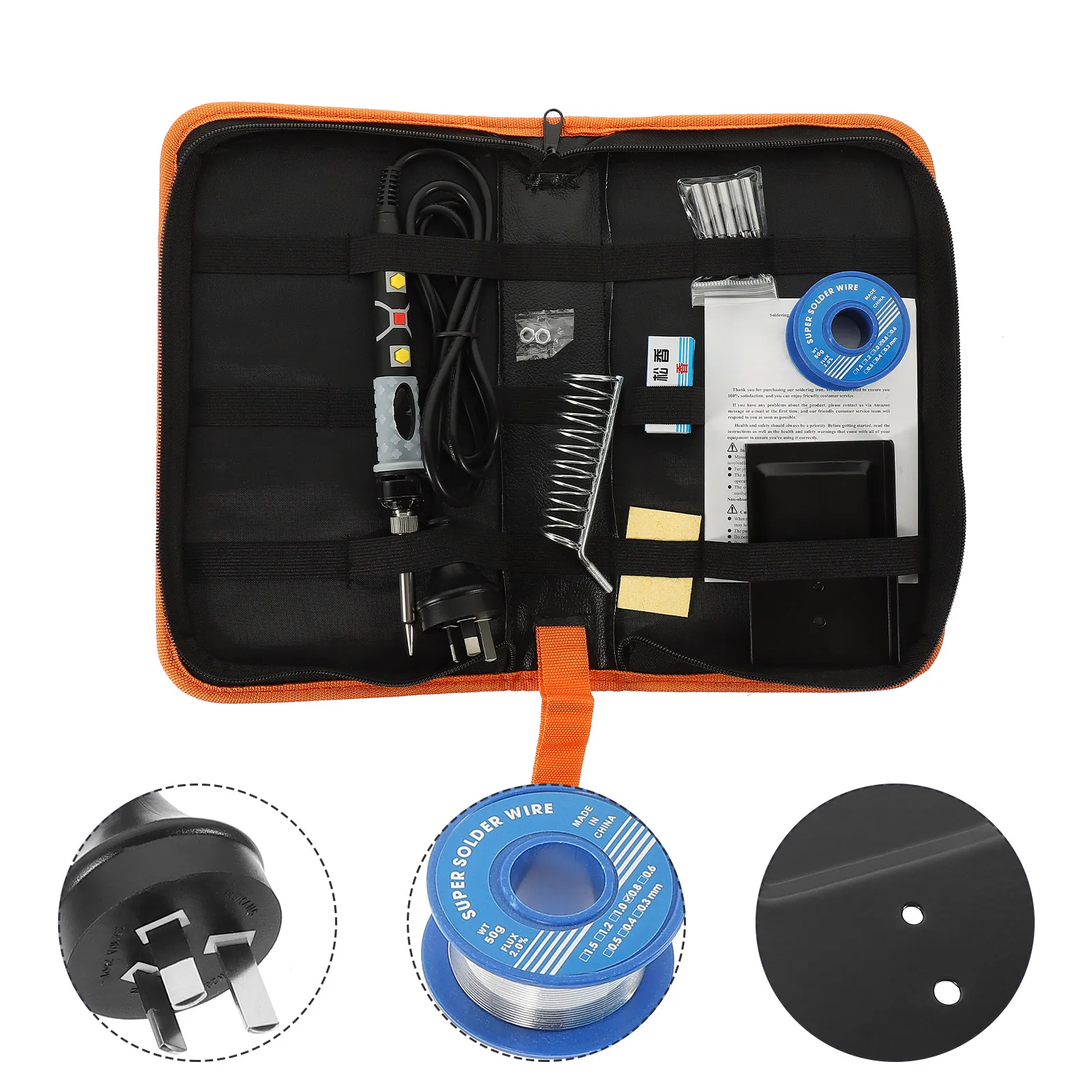 

10pcs Electronic 80W High Power Adjustable Temperature Lcd Digital Welding Tools For Diy Repair With Tool Bag Iron Soldering