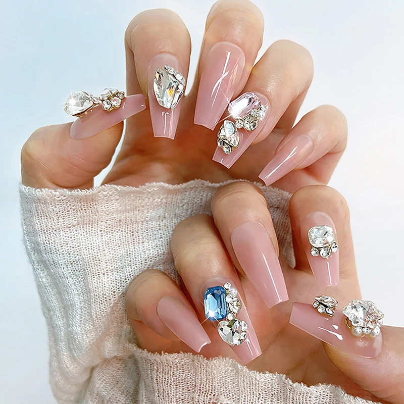 

10 Pcs/lot Nail Charms Jewelry Luxury Nail Parts Gems Stones Crystal Rhinestones Nail Art Decoration Accessories