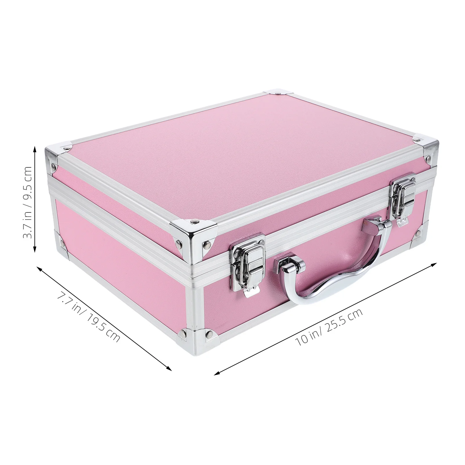 صندوق أدوات كبير من سبائك الألومنيوم، حقيبة مكياج محمولة، منظم تخزين متعدد الوظائف لأدوات مستحضرات التجميل واللوازم الطبية الثقيلة