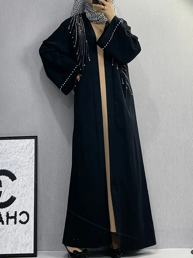 One Piece Ramadan Abaya para Mulheres, Eid Mubarak, Kimono Aberto, Dubai, Turquia, Islã, Kaftan, Roupas de Vestido Muçulmano, Abayas, Caftan Robe