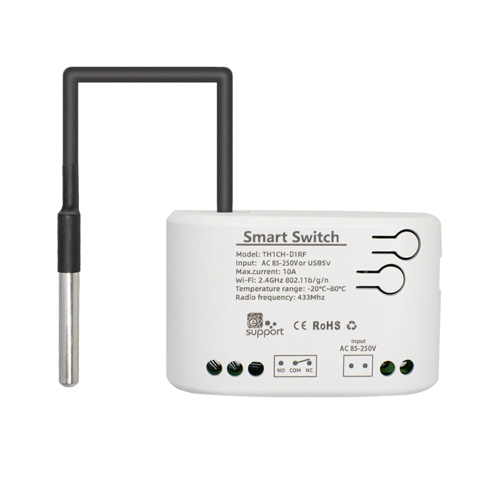 Smart Wifi Switch eWelink TH-16 Temperature and Humidity 7-32V 85-250V 10A 2000W Monitoring Thermostat With Alexa Google Home