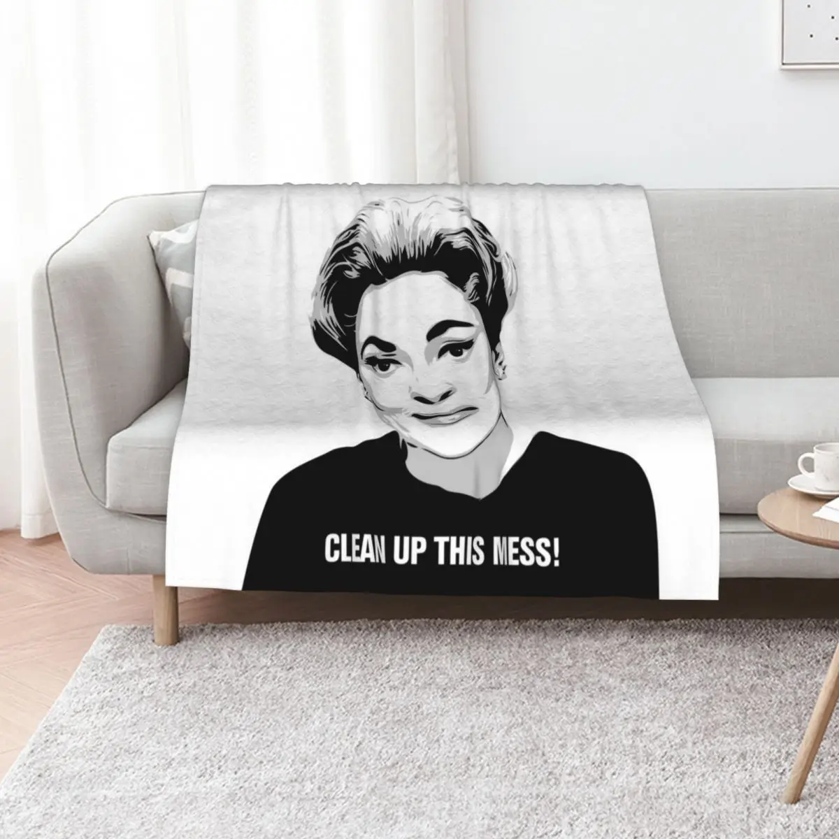 Mommie Dearest Clean up this Mess! Pop Art Throw Blanket for babies Decorative Beds Beach Hairy Furrys Sofa Blankets