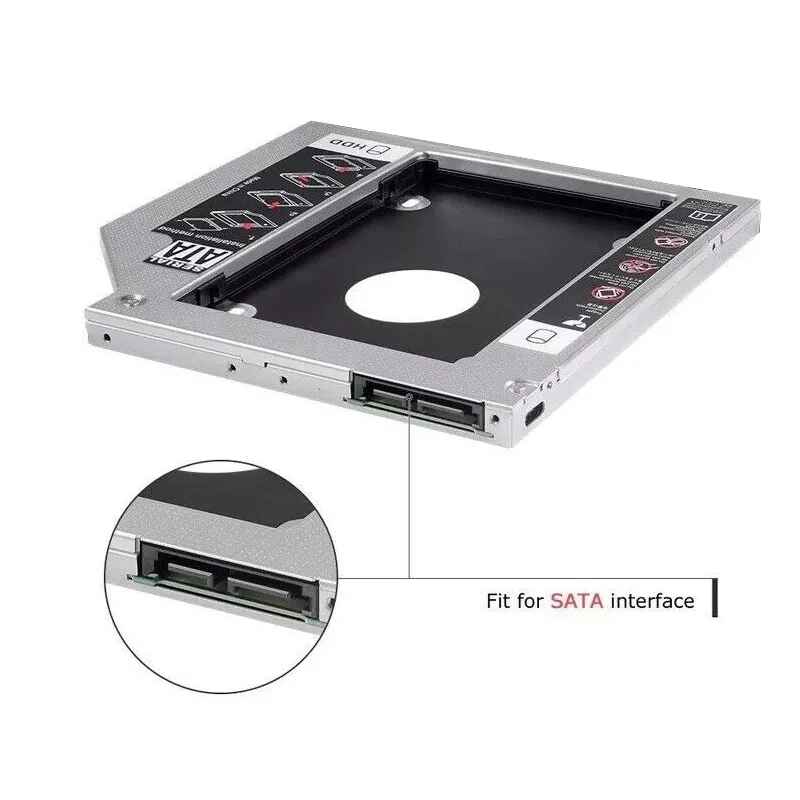 SATA 2nd HDD SSD Hard Drive Optical bay Caddy Bracket for Dell Inspiron 17 5767 15 3545 3552 5458 5565 5567 5748 5749 3567 7537