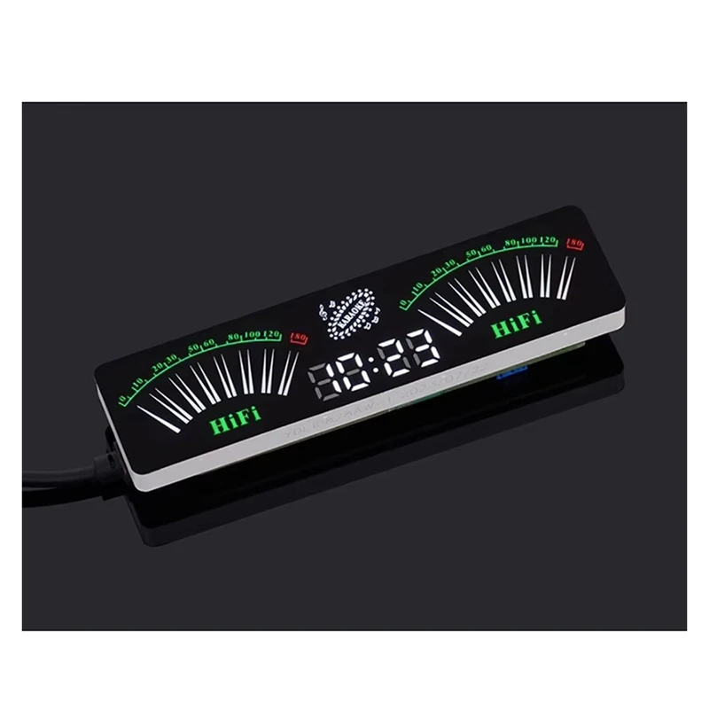 BAAY Spraakgestuurde muziekwijzer LED-display met instelbare gevoeligheid Spraakgestuurd muziekspectrum