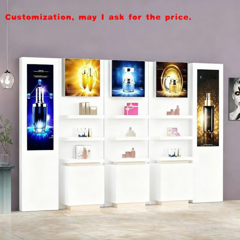 

custom.Poster Box Beauty Nail Polish Stand Display Salon Face Rack Shop Shelf Skin Care Products Showcase with