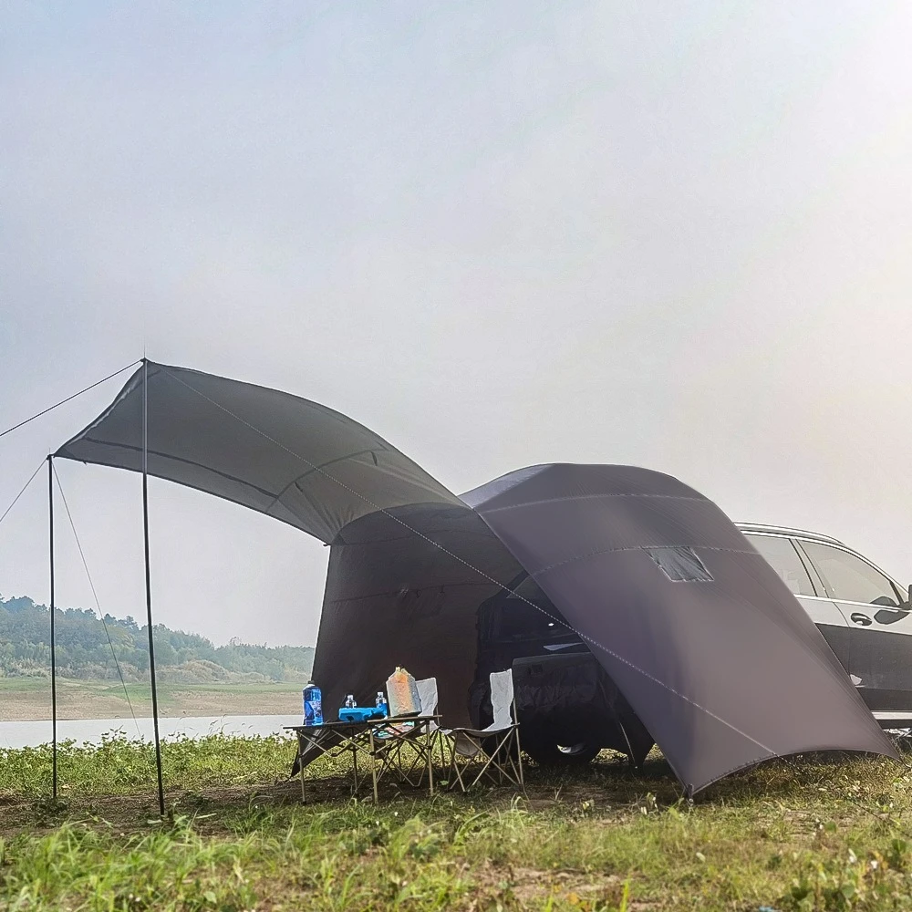 

Outdoor large multi-functional rear tent camping camping canopy roof extension tent shading sun protection rain protection