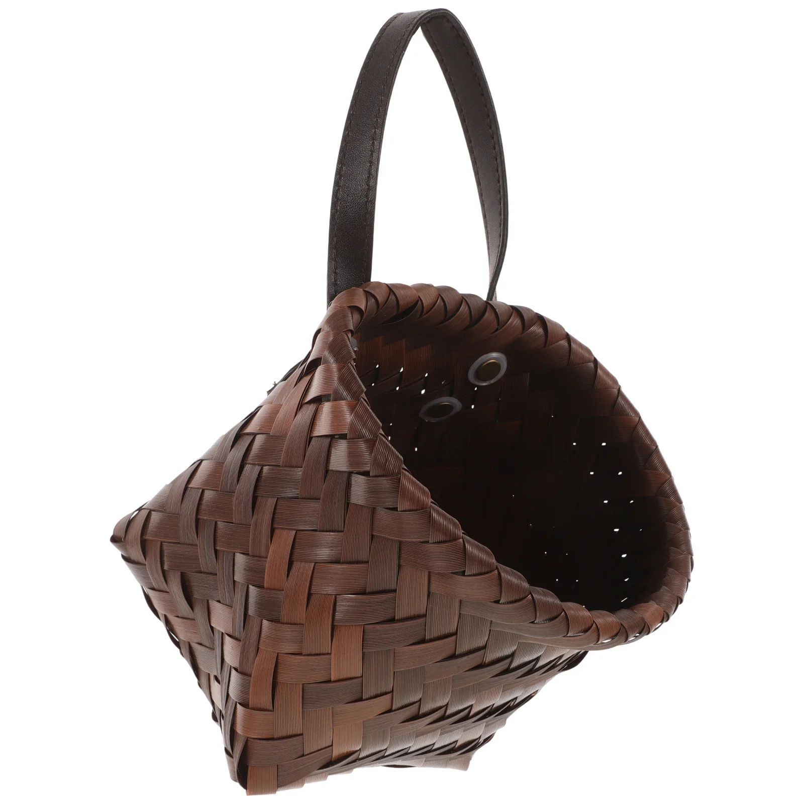 

Wall Hanging Basket Organizer Storage Basket for Kitchen Garden Use Woven Design Rustic Simple Style Fruit Bread Can Storage