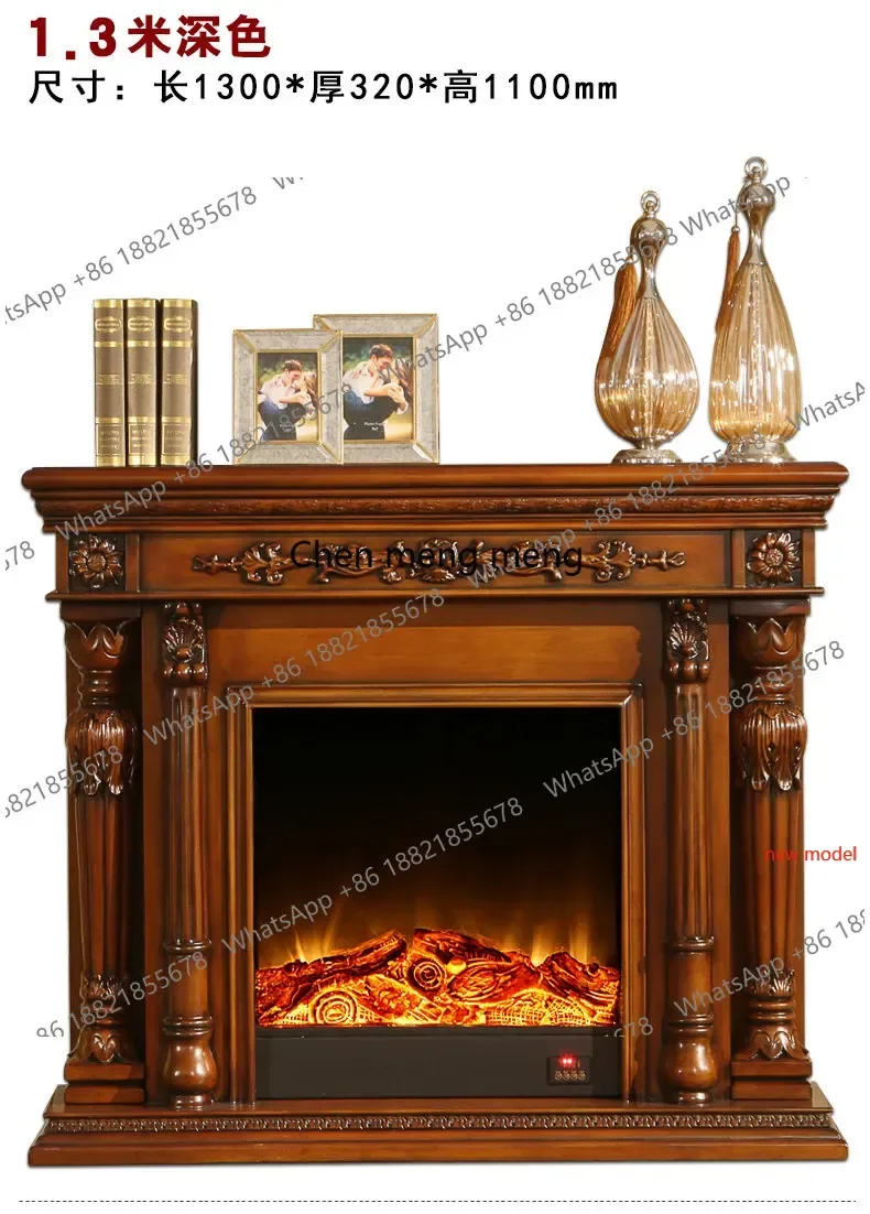 N138Fireplace European merican solid wood mantel, decorative cabinet 1.3/1 meters