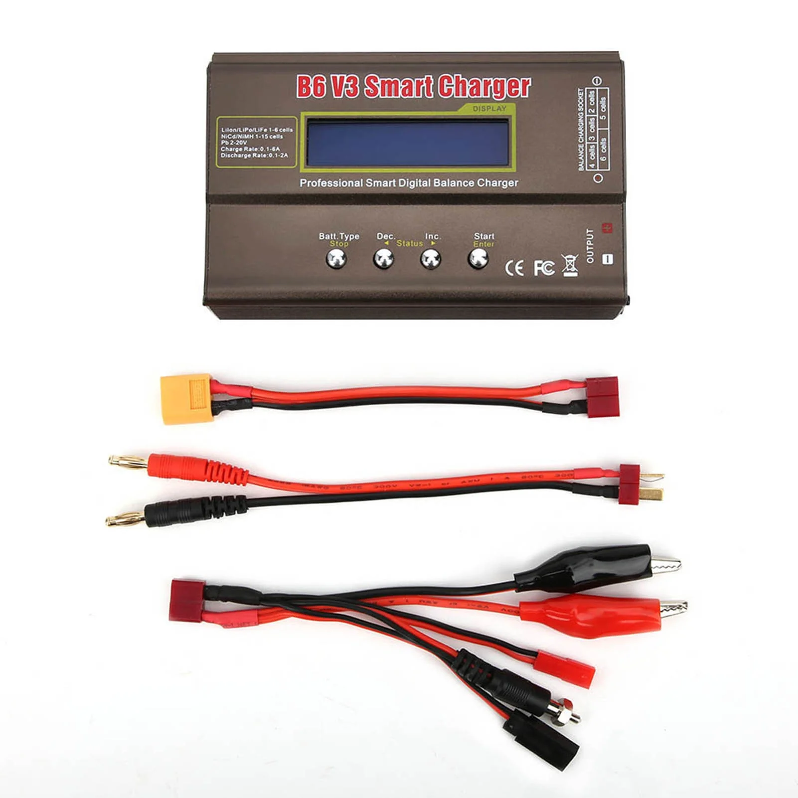 Chargeur de batterie numérique intelligent pour avion modèle réduit B6V3 80W, DC11.0-18.0 V