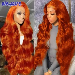 Ginger 13x6 Hd Lace Front Human Hair Wig 30 Inch 13x4 Hd Lace Frontal Orange Ginger Colored Body Wave Human Hair Wigs for Women