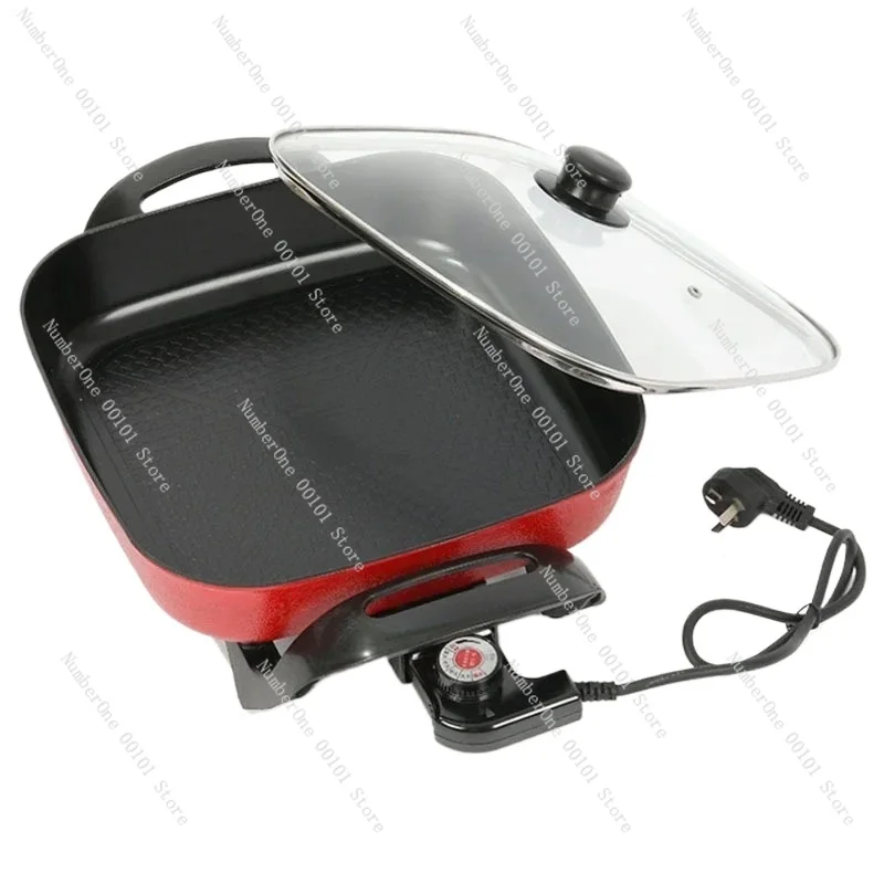 

Multifunctional Household Square Pot, Instant Electric Hot Pot, Oil-Free, Smoke-Free Cooking for Quick Meals