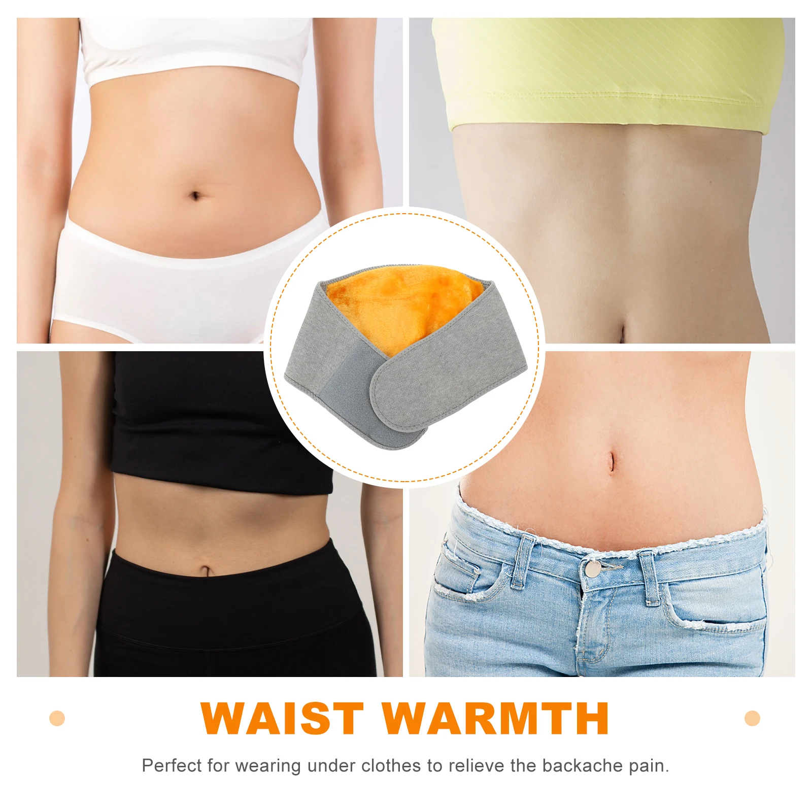 

Fleece Waist Warmer Stretchy Warm Abdomen Protector Back Brace Support for Men Women Gift lumbar support belt