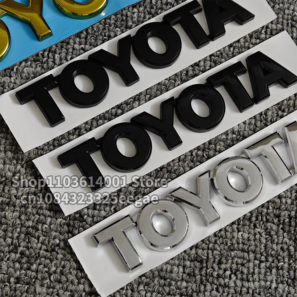 Suitable for Toyota Trunk Rear Letter Badge Emblem Replacement RAV4 Corolla Camry Prado REIZ CHR 86  Avalon Highlander Verso