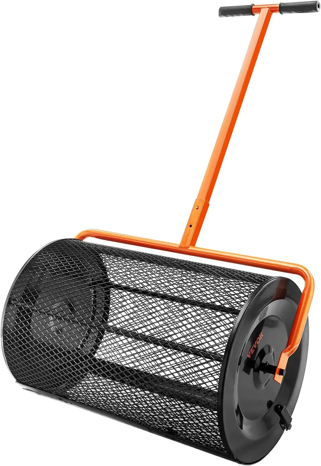 

Compost Spreader, 24.4-25.6" Height Adjustable Handle, 24" Wide, Lawn and Garden Peat Moss Roller