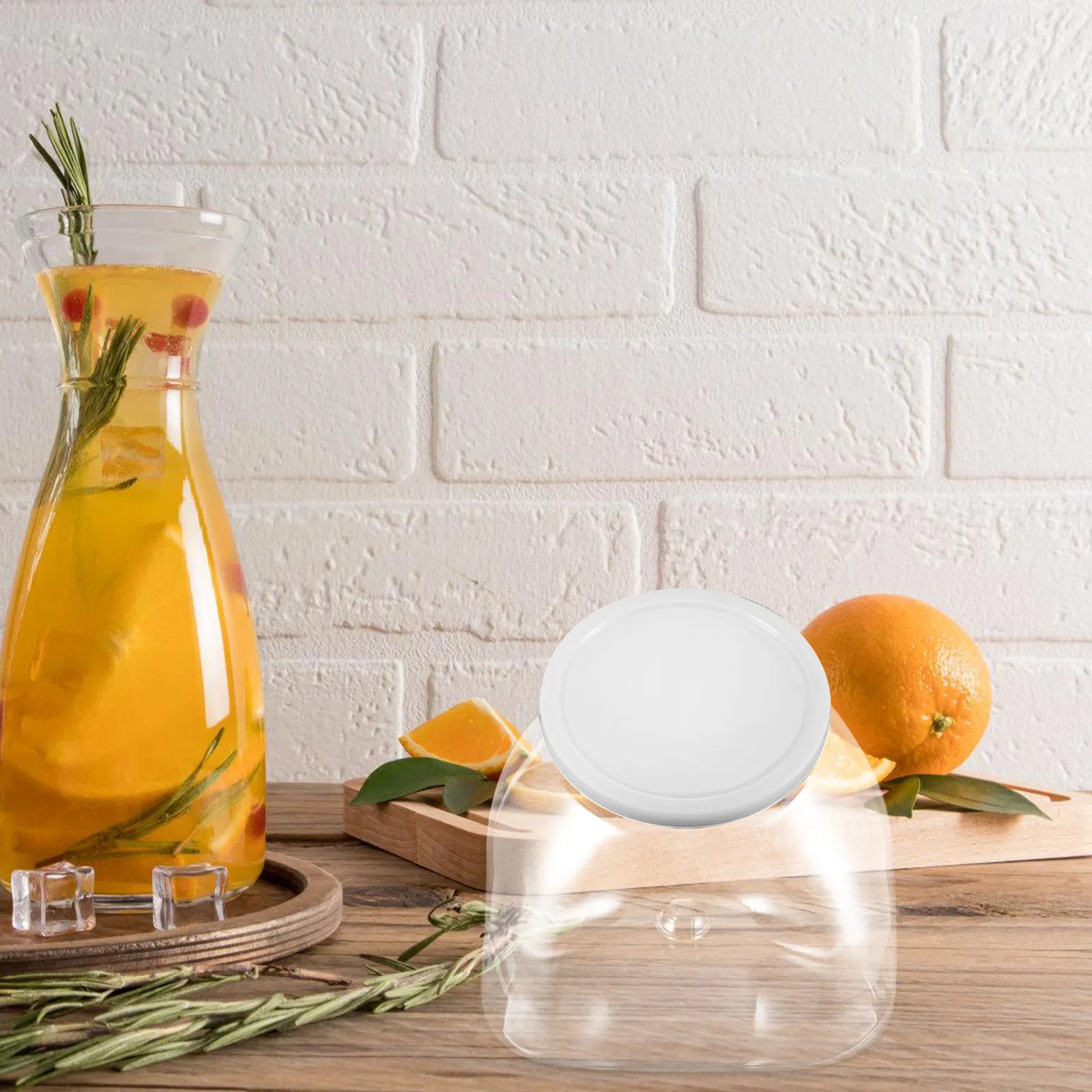 3000 Ml Wide Plastic Storage Jar with Slanted Opening Horizontal Seal for Beverages Food Liquids Detergents Milk Tea