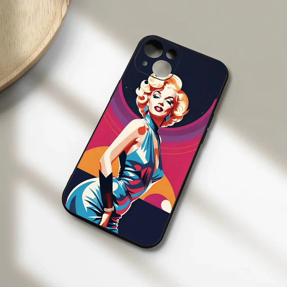 M-Marilyn M-Monroe Phone Case For Iphone 15 11 13 14 Pro Max 7 8 Plus X Xr Xs Max Se2020 12mini Cover Case