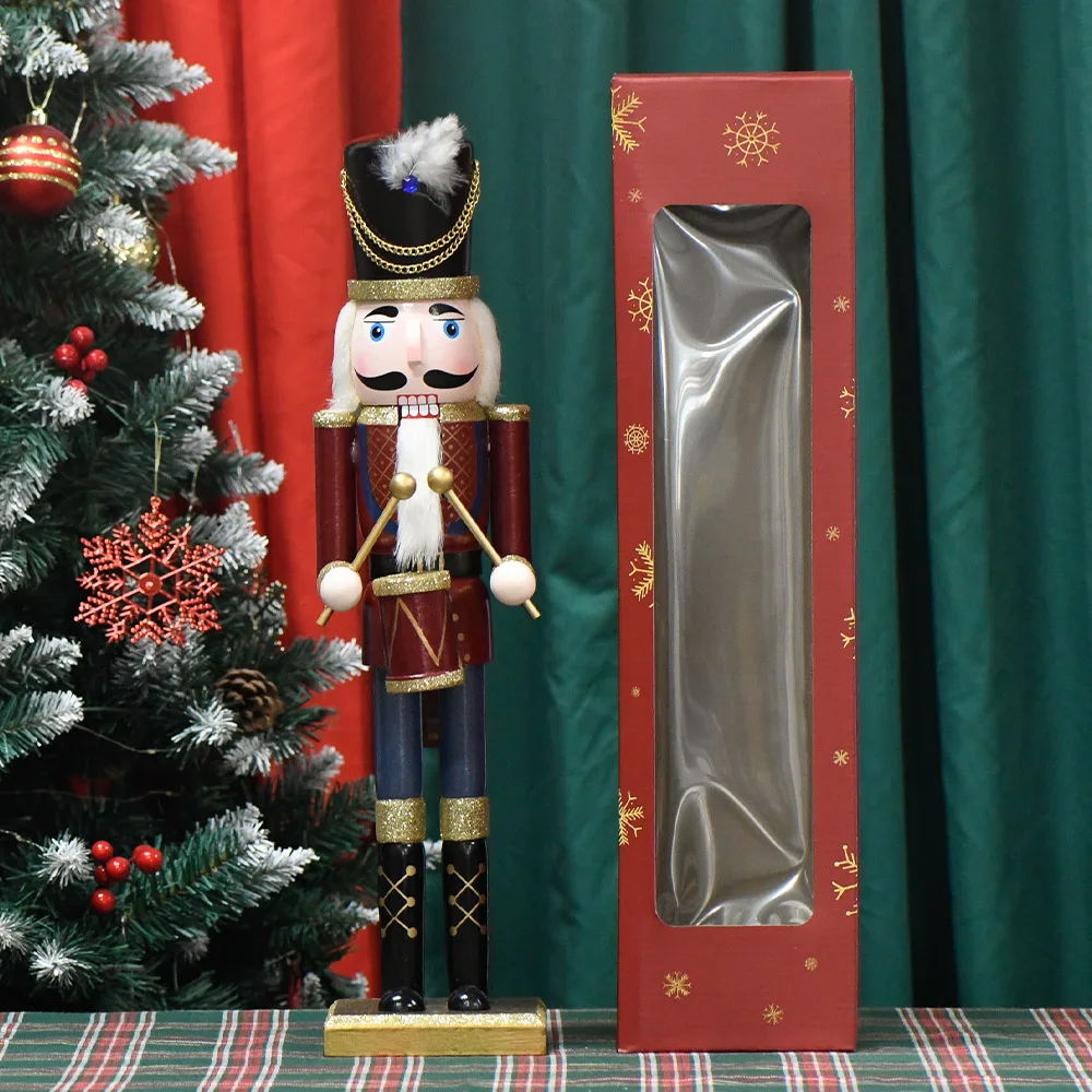 

Christmas Tree Decoration 50cm Wooden Nutcracker Drummer Nutcracker Christmas