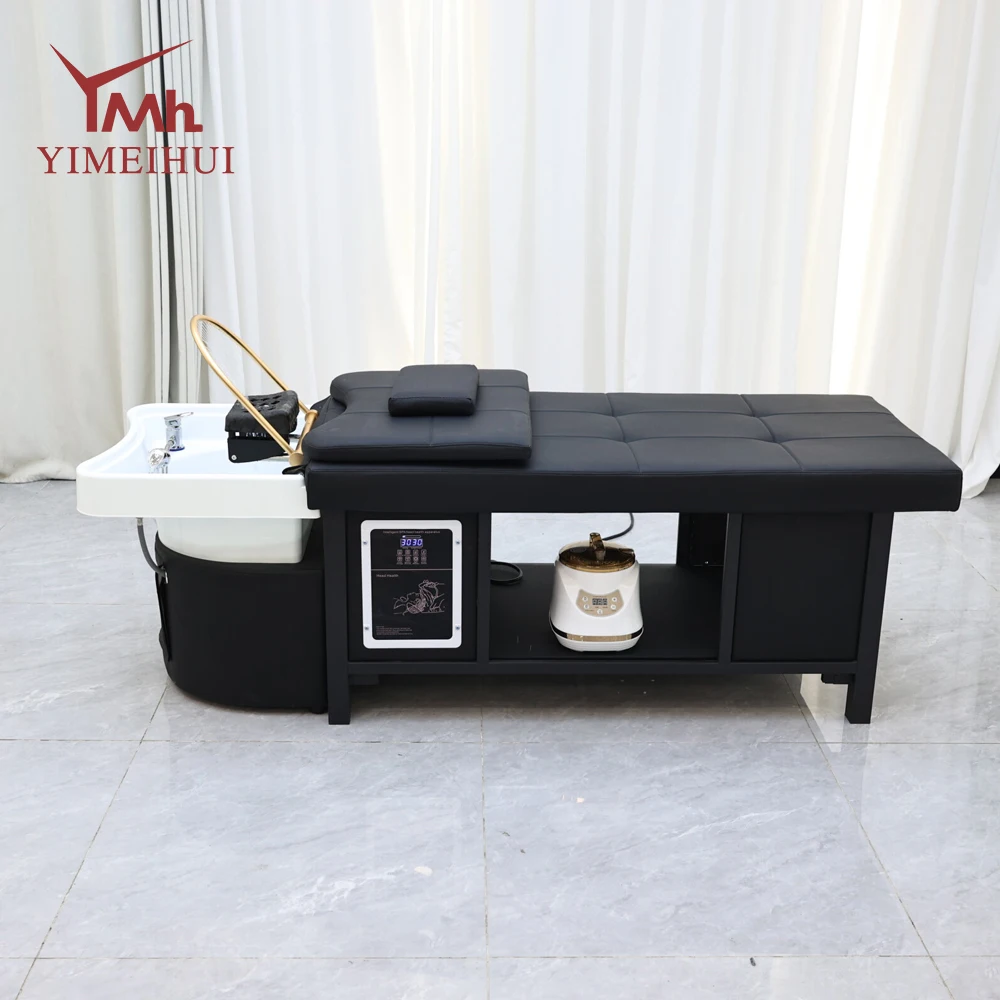 Modern Japanese Head Spa Waterfall Hair Washing Bed Salon Headspace Thai Massage Shampoo Bed Massage Integrated Bed - Image 3