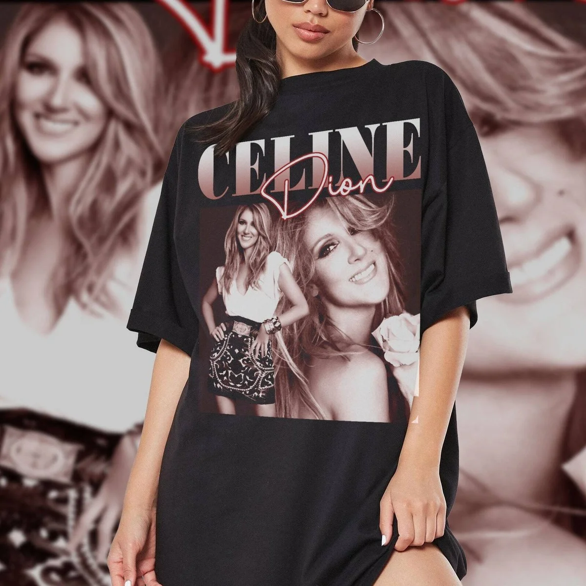 Celine Dion Metal Funny Large Printed Cotton Men's T-Shirt Short Sleeve T-Shirts Titanic Movie Hipster Tops