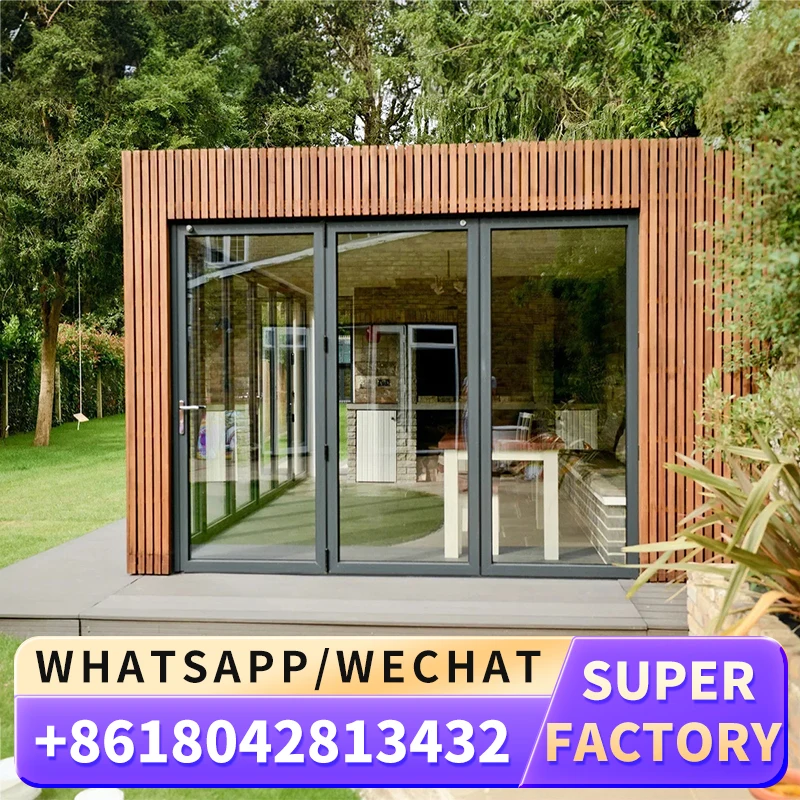 Custom Modern Design Aluminum Sliding Bifold Doors Double Glazed Windows Doors Folding Style Customized Slide Door System House