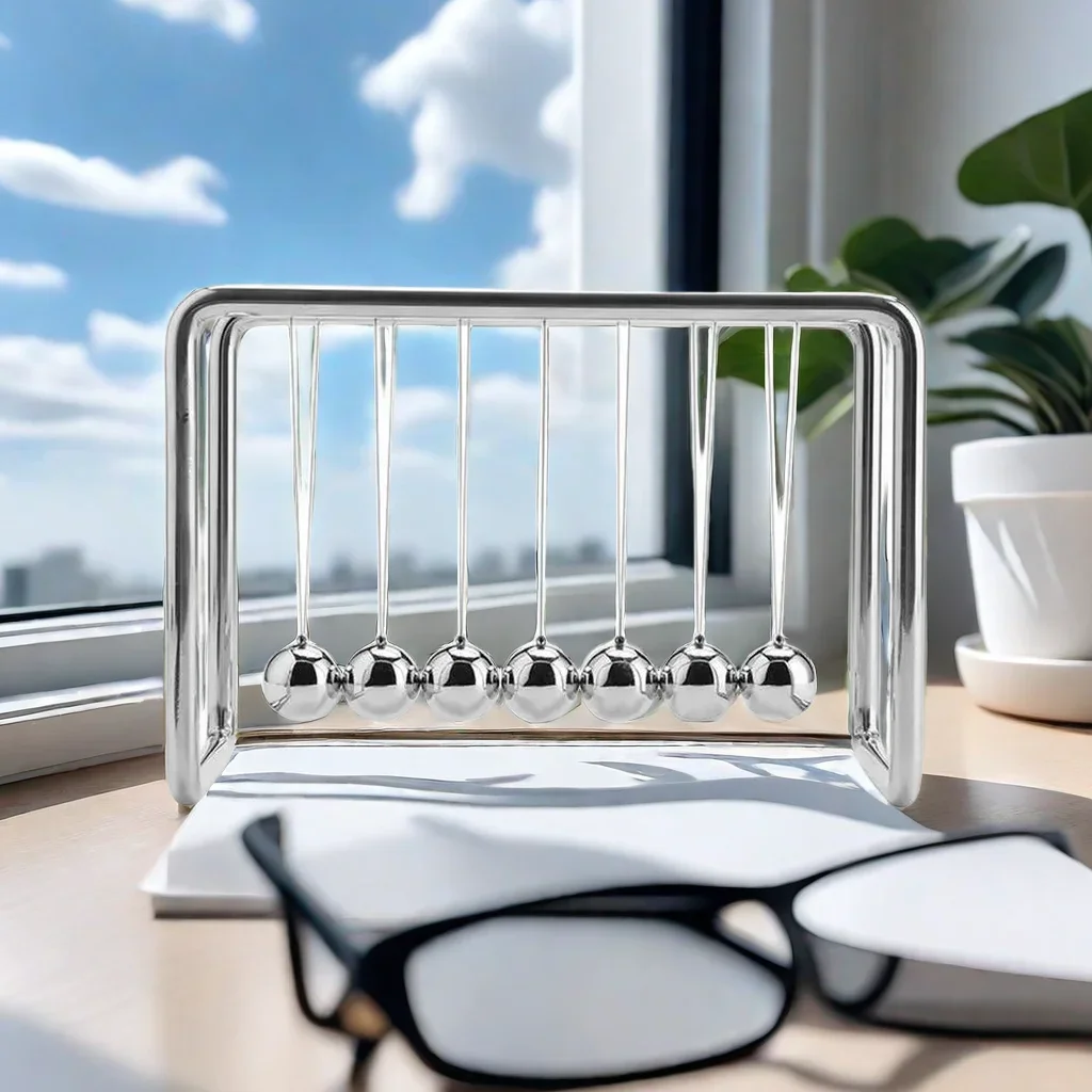 Newton Cradle Balance Steel Ball School Teaching Supplies Physics Science Pendulum Swing Toy Metal Ball Creative Newton Pendulum