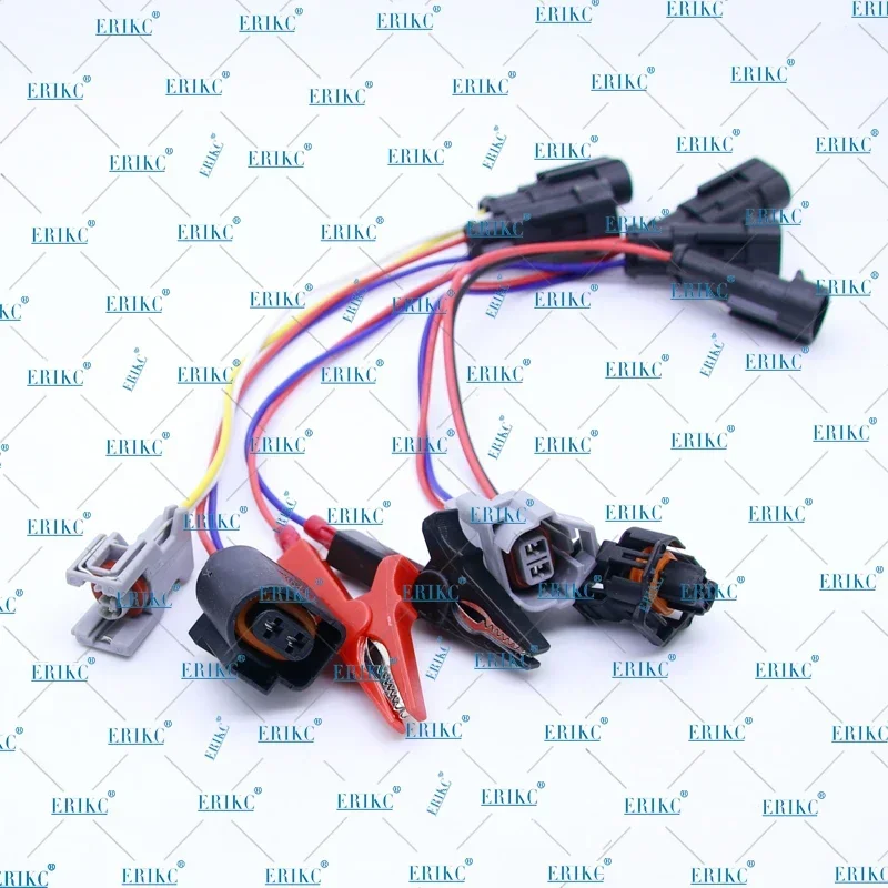 ERIKC Diesel Injector Drive Plugs Cable Connectors Connected Injector and Test Bench 5 Pieces / Set