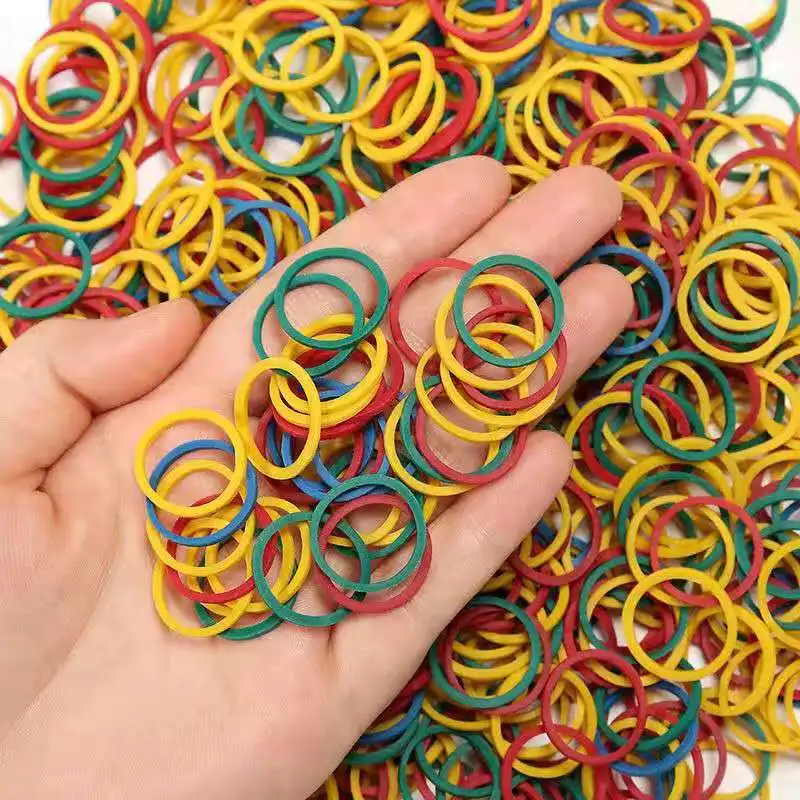 400pcs Colorful Nature Rubber Bands 15/25/40/50 mm School Office Home Industrial Ring Rubber Band Stationery Package Holder