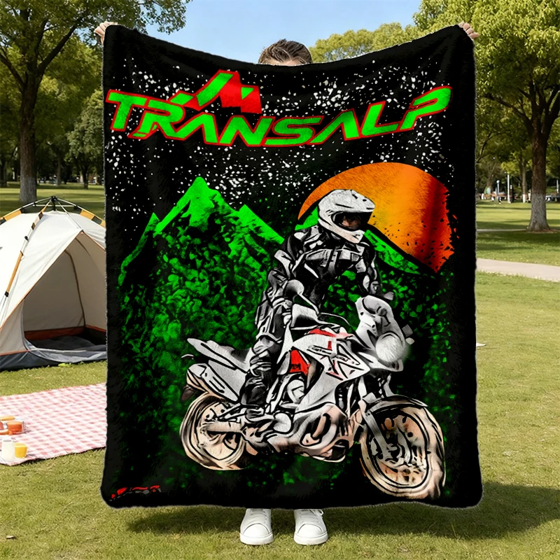 Transalp 700 Flannel Blanket Perfect Biker Gift For ADV Rider Fan Cozy Blanket For Owners Husband Present Warm Moto XL70