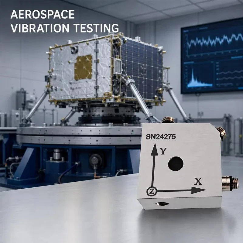 Triaxial IEPE Accelerometer Industrial Acceleration Sensor ±5g Range 1000mV/g Ultra-High Sensitivity Low Noise Vibration Testing