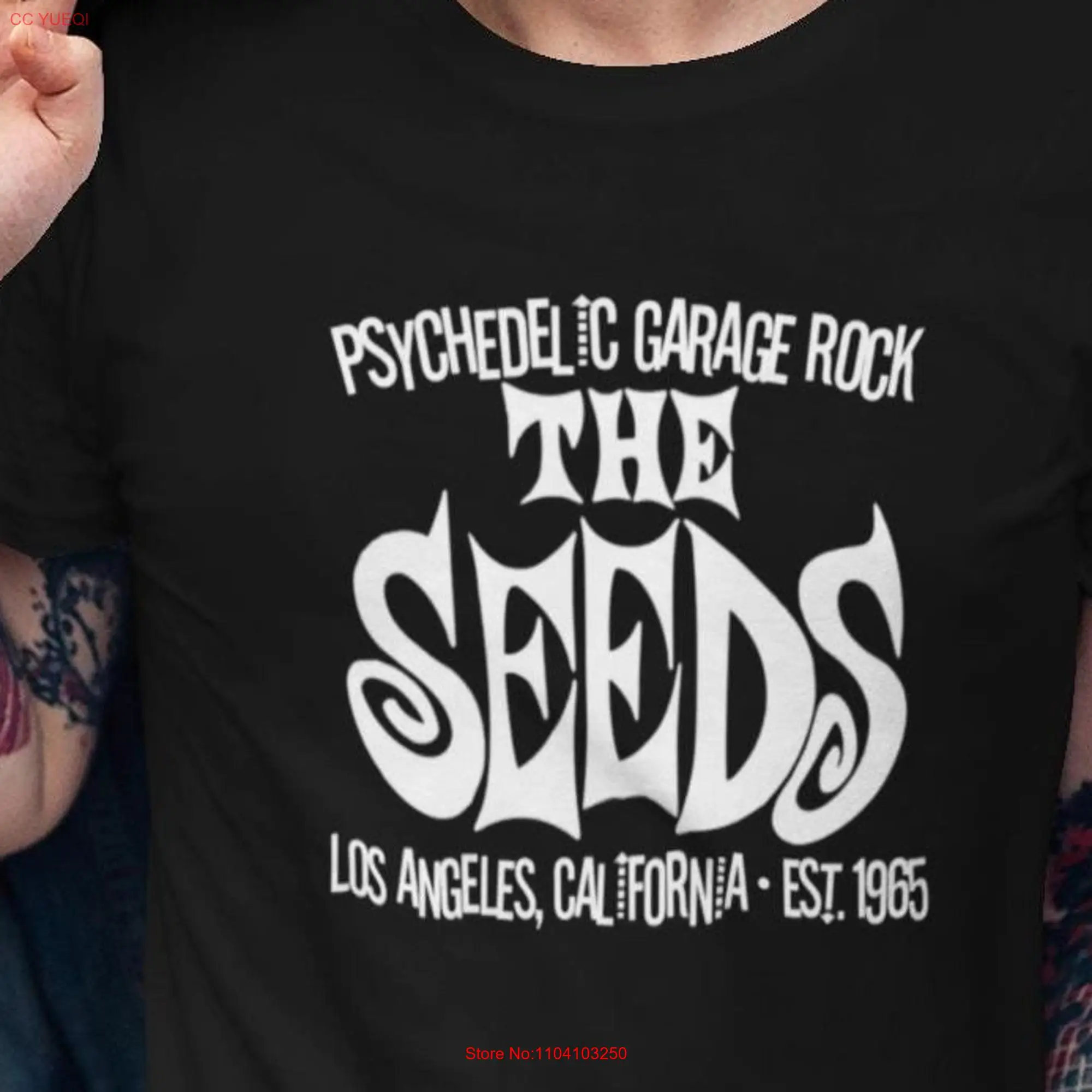 The Seeds Psychedelic Garage Rock Retro T Shirt long or short sleeves