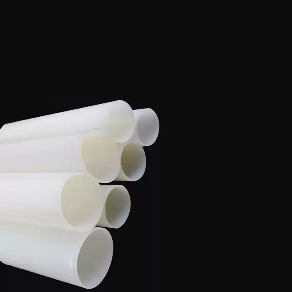 Mangueira de borracha de silicone de grau industrial branco, 1m, espessura de 2mm, tubo grande, diâmetro interno 20-150mm, resistente a altas temperaturas