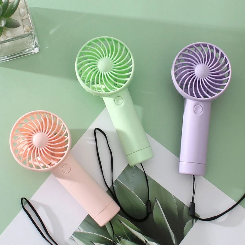 USB Rechargeable Mini Fan Desk Fan 3Speed Mini Handheld Fan Pocket Fan Hand Fan with 3 Speed for Travel Summer Gift