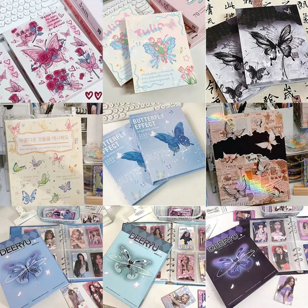 High Quality Binder Photo Album A5 Butterfly Rose Series Photocard Collection Books Photocard Holder Gift