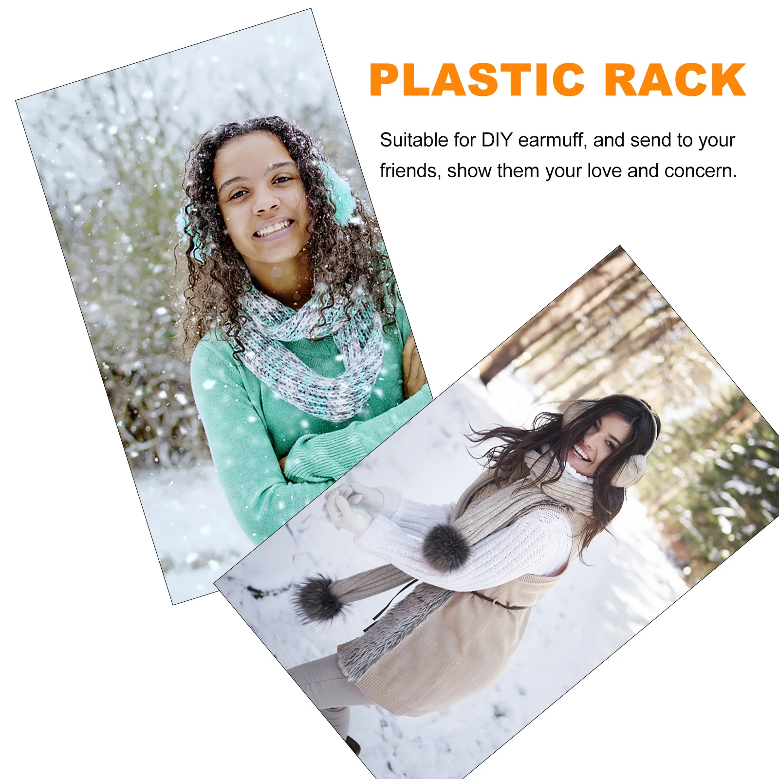 

4pcs Earmuff Rack Plastic DIY Accessories Antifreezing Holder Women Rabbit Camping Skating Hunting Supplies