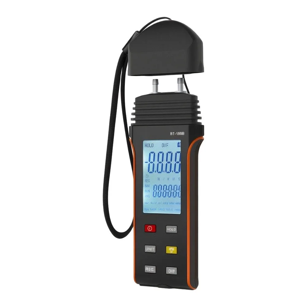 BT-189B Pressure Gauge with for Data Hold and for Max Min Avg Recording for HVAC Technician Use and Industrial Air Monitoring