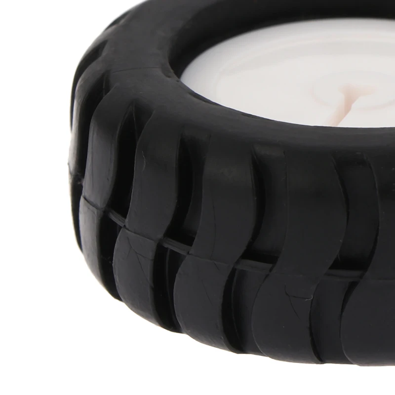 2 pçs preto branco d-axis borracha pneu robô acessórios de rastreamento modelo roda para n20 motor carro robô brinquedos diy