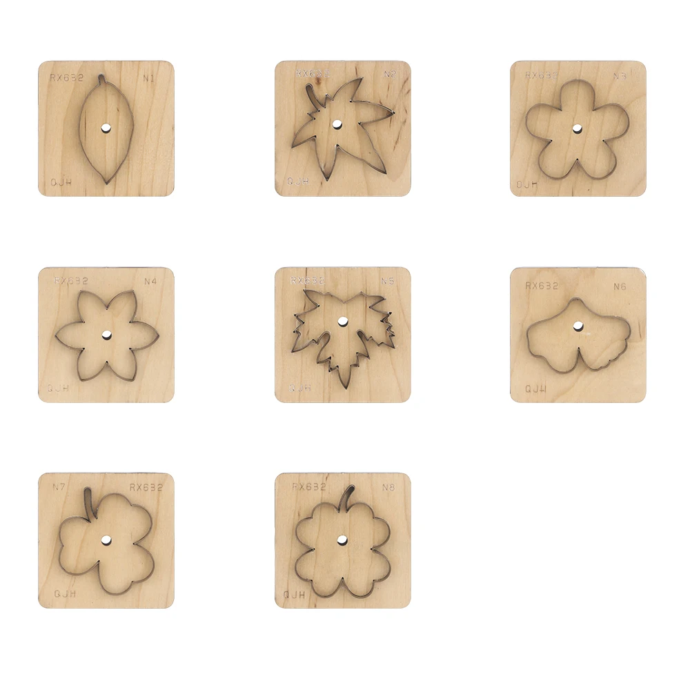 1PCS DIY Leather Cutting Knife Mold Set Handcraft Tool for Plant Leaf Shapes 8 Sizes Available for Leathercraft And Craftsmanshi