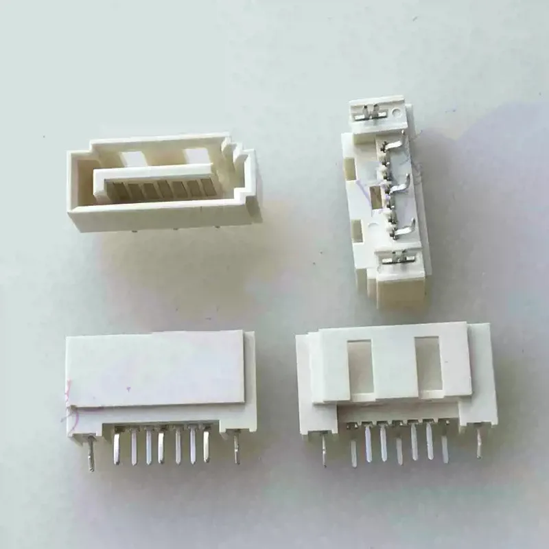 20PCS 50PCS SATA 7P Vertical Hard Disk Socket, Hard Drive Interface Connector, White, Front & Rear Angled Fixed Pins