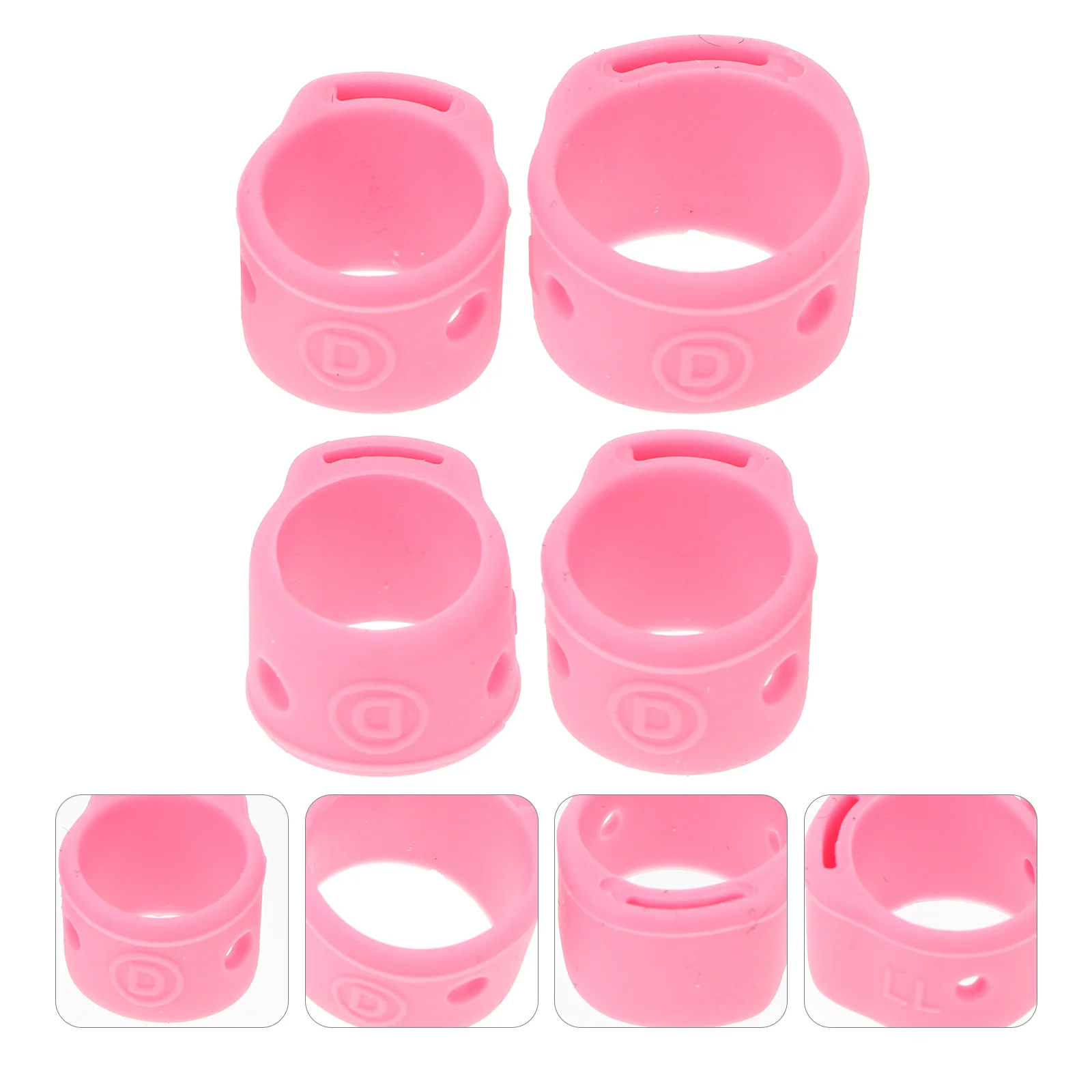 8 Pcs Guzheng Nails Protection Cover Breathable Protectors Small Silicone Ring Silica Gel Playing Covers Men and Women