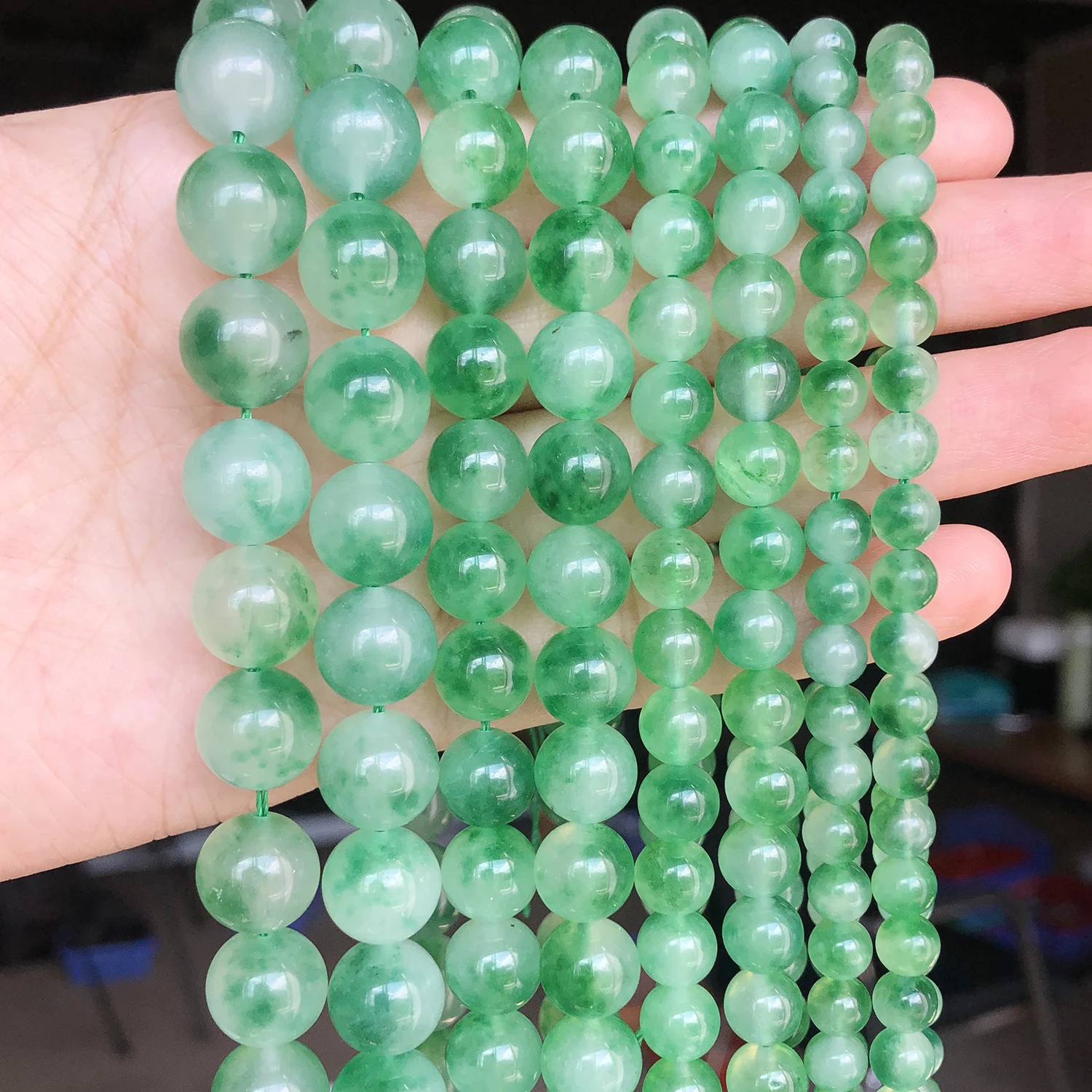 6/8/10/12mm Natural Stone Bicolor Chalcedony Beads Round Loose Spacer Beads For Jewelry Making Supplies Bracelets Accessories