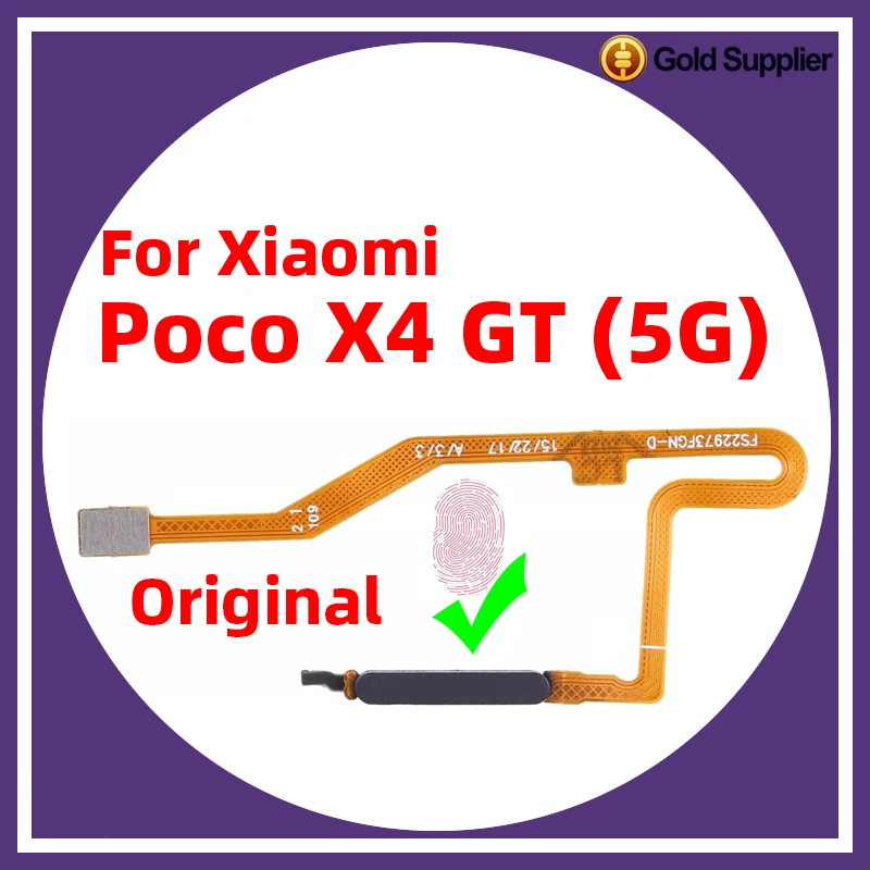 

Оригинал для Xiaomi Poco X4 GT датчик отпечатков пальцев Главная Кнопка возврата Меню Кнопка питания гибкий ленточный кабель