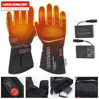 Motorcycle Heated Gloves Waterproof Winter Moto Heated Gloves Warm Rechargeable Heating Thermal Gloves