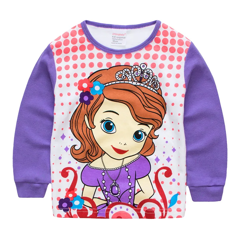 New Baby Girls Pajamas Set Clothes Cotton Casual Disney For Children Summer Short Sleeve Cartoon Suit Kids Costumes Sofia 2-7Y