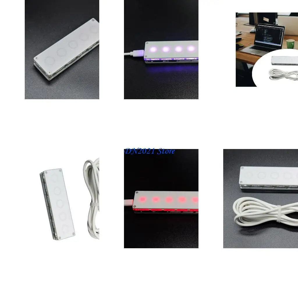 

F3KE 5-Key Programmable Keypad Touchable Mini Keyboard Streamlined Macropad For Gaming And Productivity Tasks