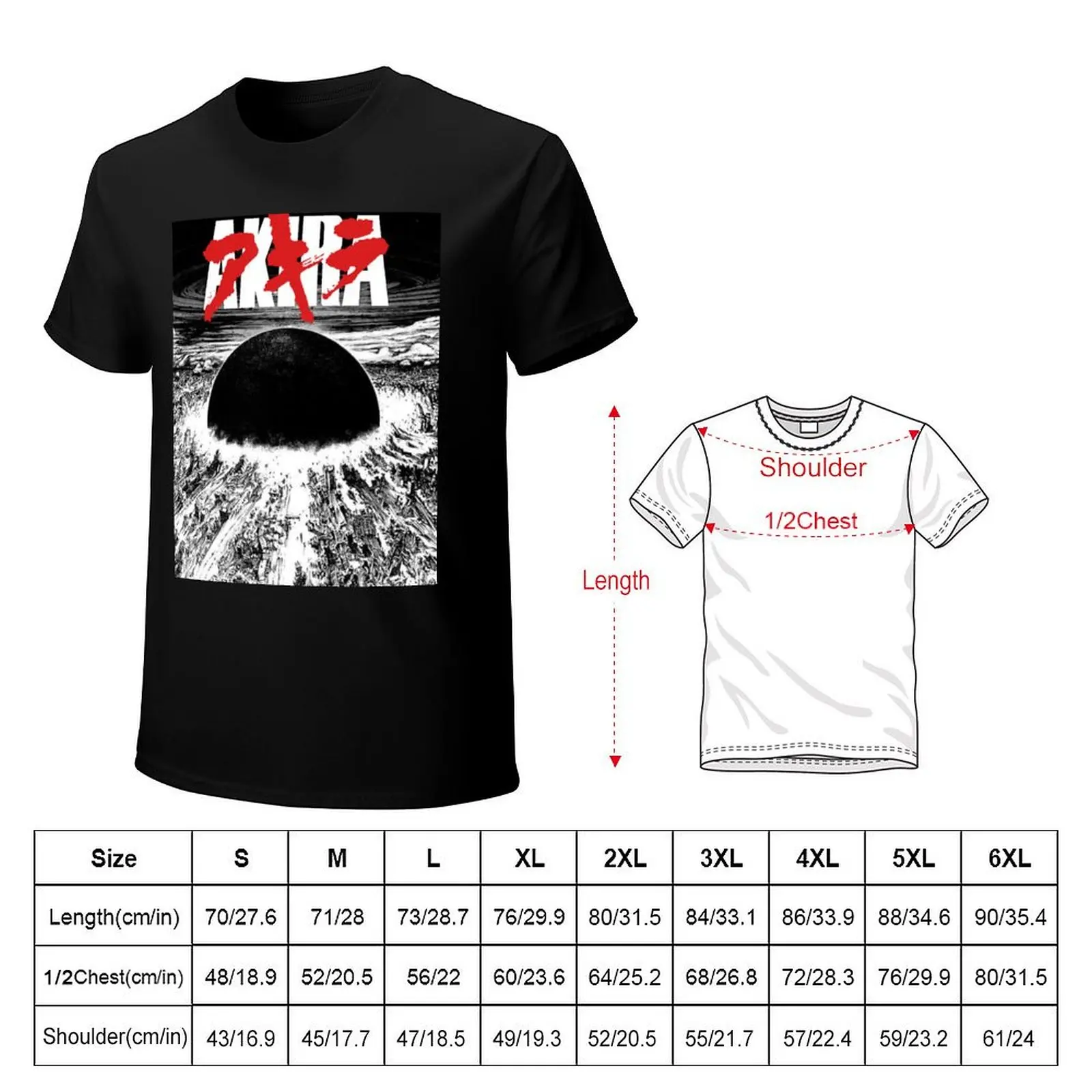 Akira explosion from Neo Tokyo T-Shirt Big and Tall Casual T-Shirt