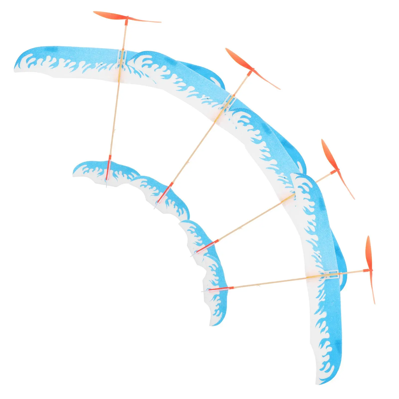 

4PCS Glider Planes Kids Toys Rubber Band Powered Flying Aircraft Plastic Model Non Remote Control Toy