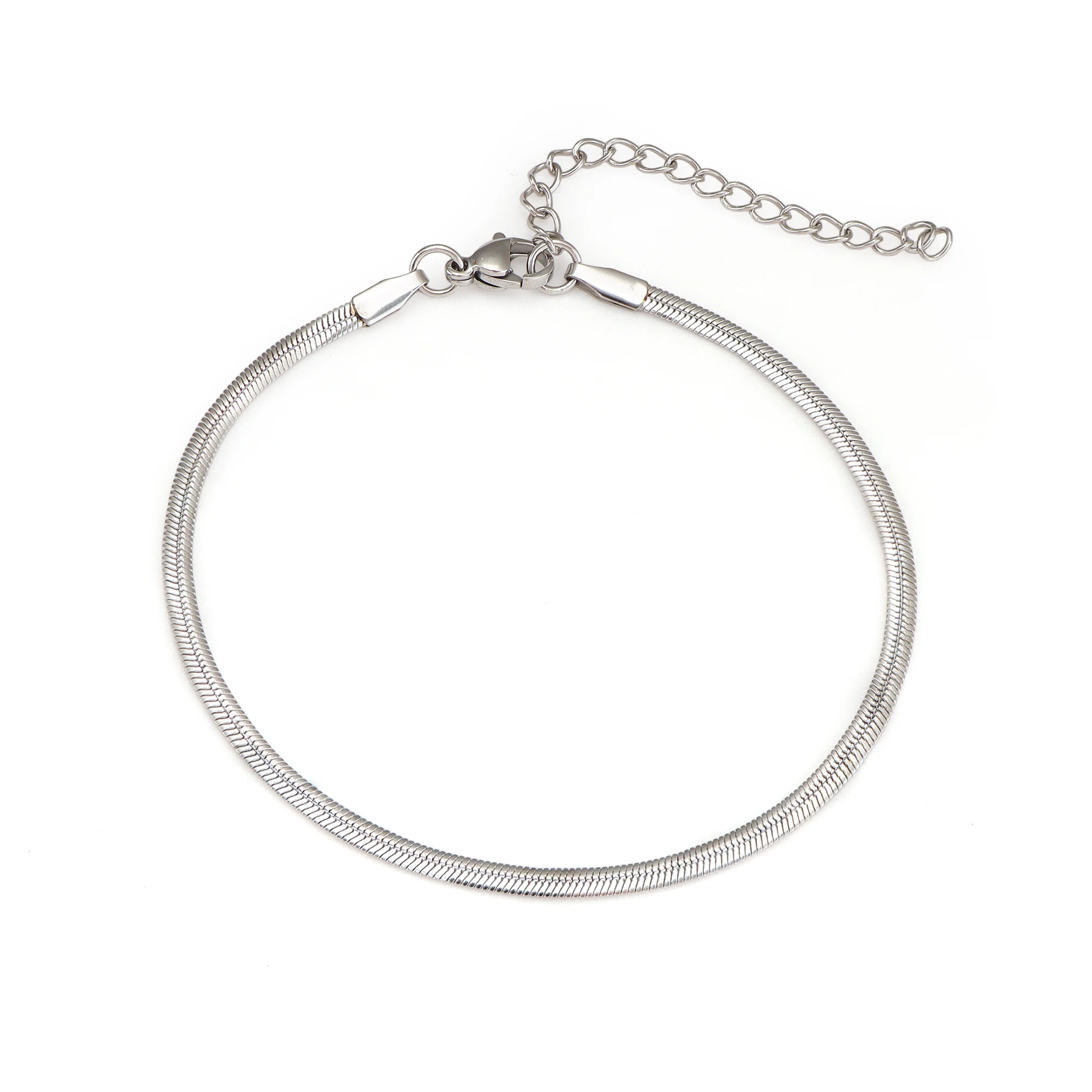 Basic Flat Snake Bone Chain Stainless Steel Bracelet Hypoallergenic Fine Chains for Man Gift for Party Wholesale Chains Jewelry